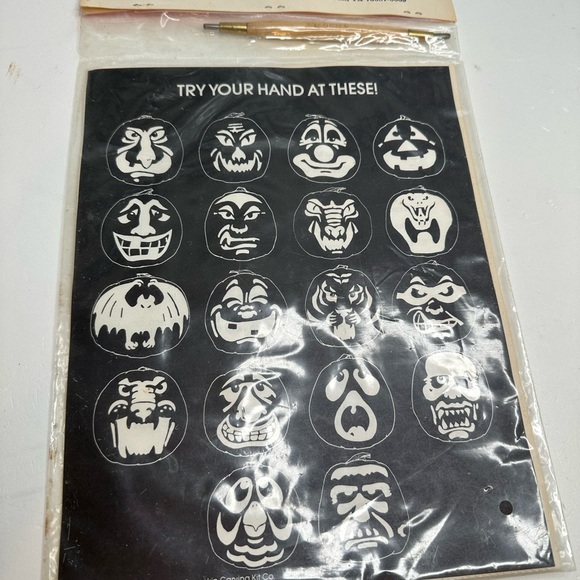 Vintage Perfect Pumpkin Carving Kit 1988–New Sealed In Package W Carver-Patterns - Picture 2 of 15